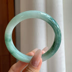 细糯冰飘花翡翠平安镯（60.5mm）（yc272824）