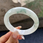 细糯种飘花正圈平安镯56.1圈      天然缅甸A货翡翠（yc421234）