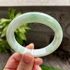 细糯种飘花正圈平安镯55.4圈口 天然缅甸A货翡翠（yc317270）