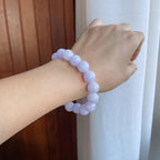 糯冰紫罗兰翡翠珠串手串（yc266476）