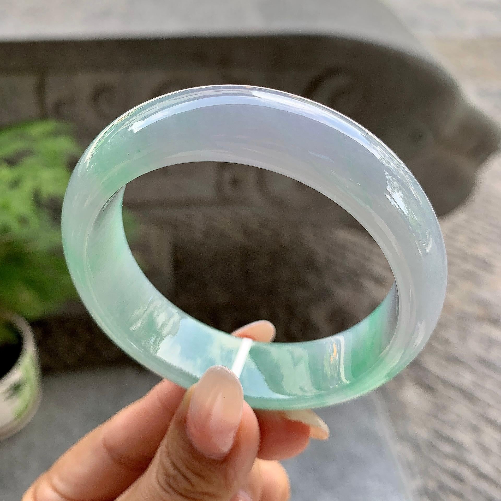 细糯种春彩宽版轮胎手镯（56.6mm）（yc195349）