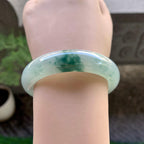 细糯种飘花平安镯（51.4mm）（yc229798）