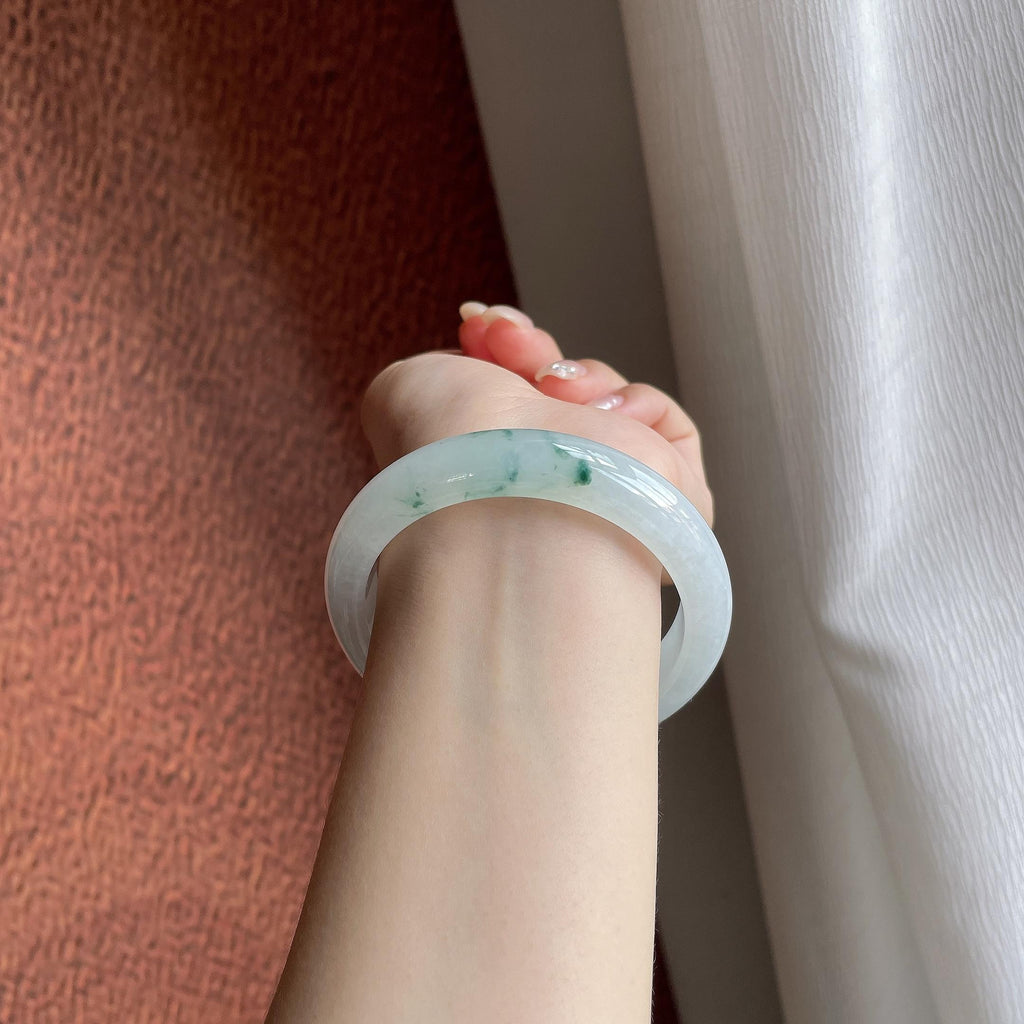糯冰飘花正圈平安镯57圈（yc777925）