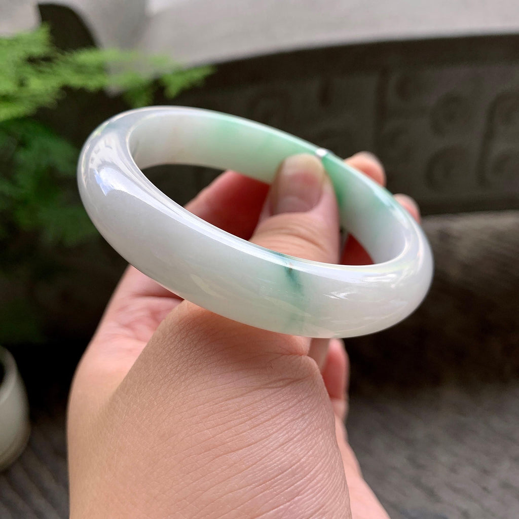 细糯种飘花平安镯（55mm）（yc202358）