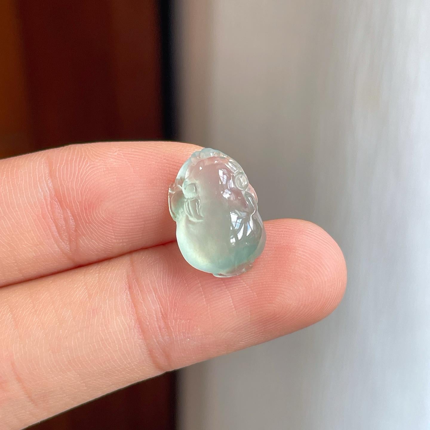 裸石冰种带底色翡翠貔貅（yc251038）