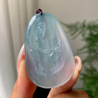 糯冰种淡晴水观音挂件（yc207237）