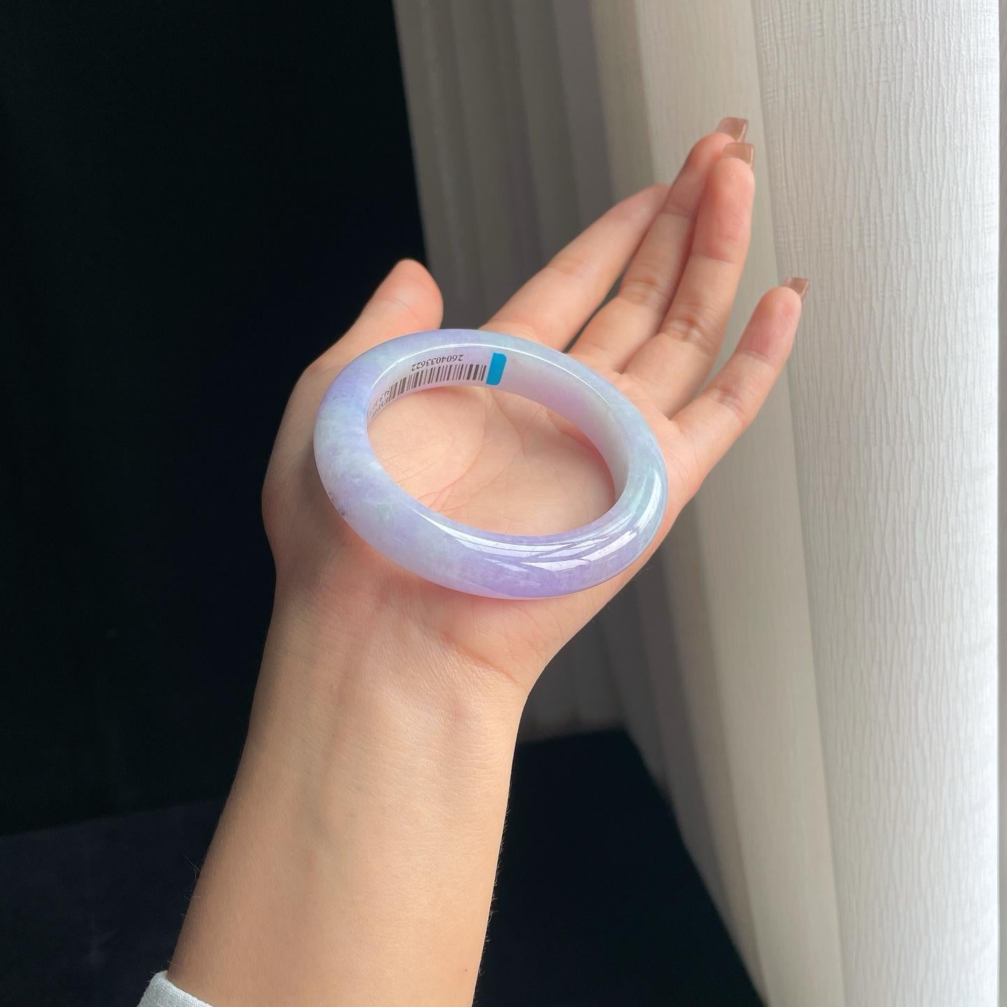 糯冰紫罗兰翡翠平安镯（54mm）（yc374240）