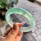 冰种飘花平安镯（55mm）（yc292635）