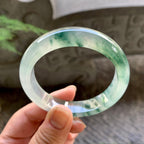 糯冰种飘花平安镯（54.4mm）（yc195346）