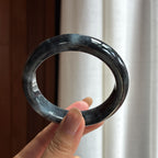 糯冰乌鸡翡翠平安镯（56mm）（yc420255）
