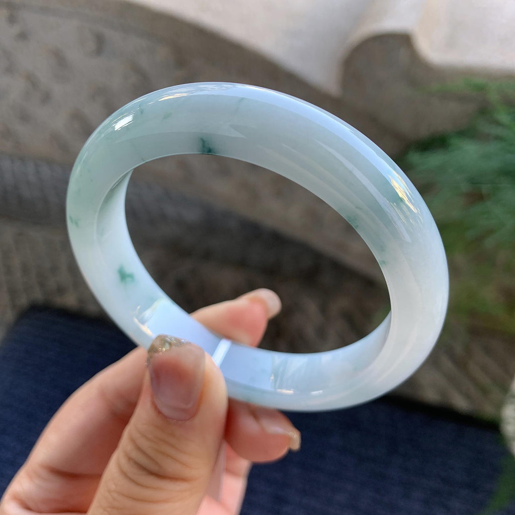 细糯种飘花平安镯（55.2mm）（yc294655）