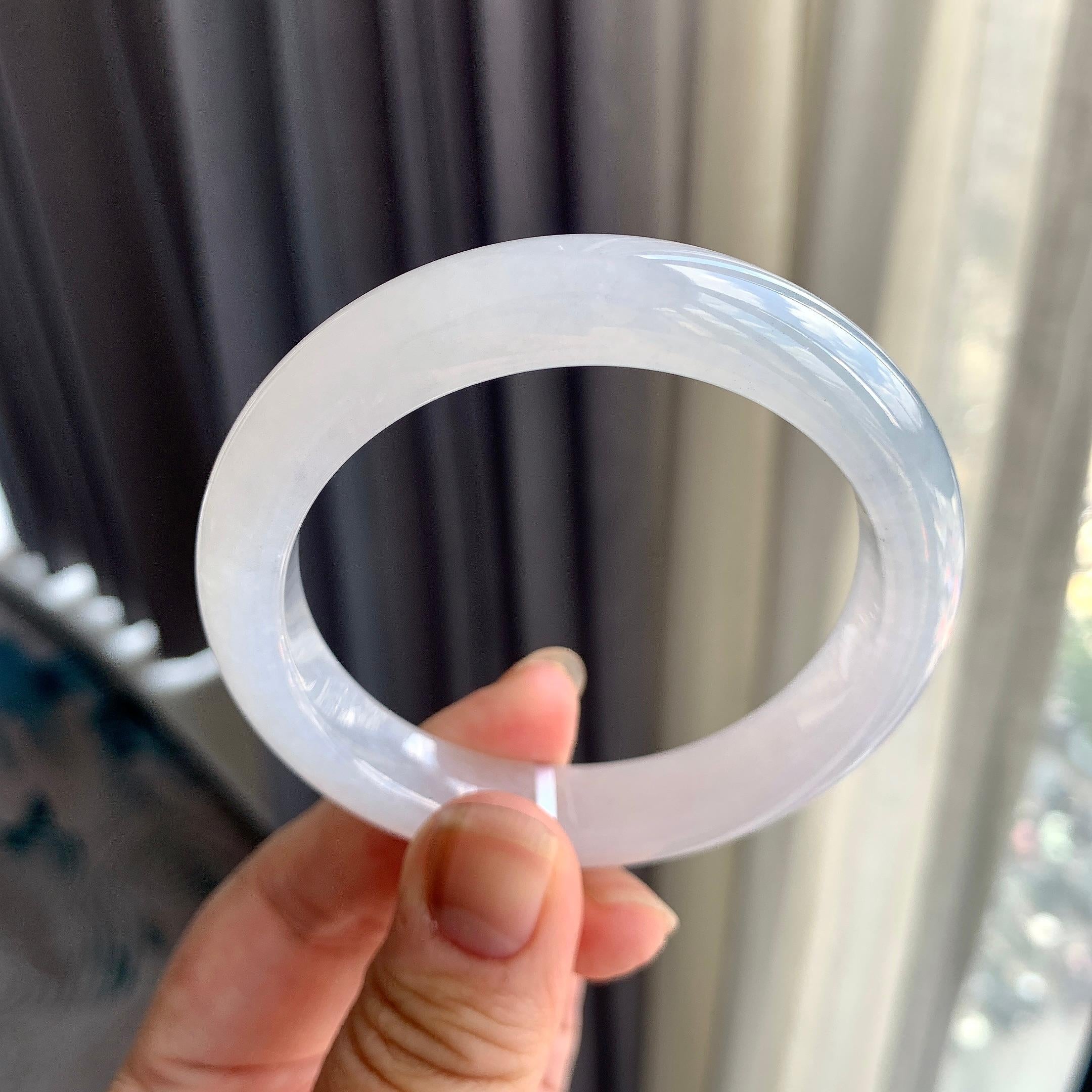 糯冰种无色平安镯（54mm）（yc225076）