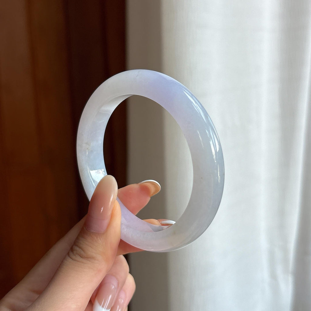 糯冰紫罗兰翡翠平安镯（53.4mm)（yc424220）