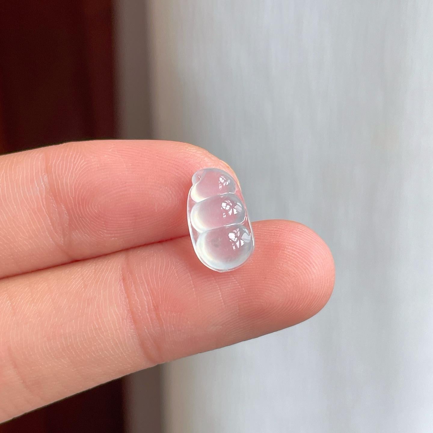 裸石冰玻种翡翠豆子（yc249135）