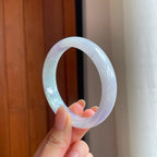 糯冰紫罗兰翡翠平安镯（59mm)（yc375379）