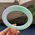 大圈口     细糯种翠绿圆条手镯58.2圈     天然缅甸A货翡翠（yc376059）