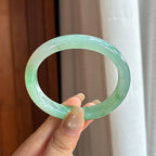 细糯种带色贵妃镯 57圈 天然缅甸A货翡翠（yc455246）