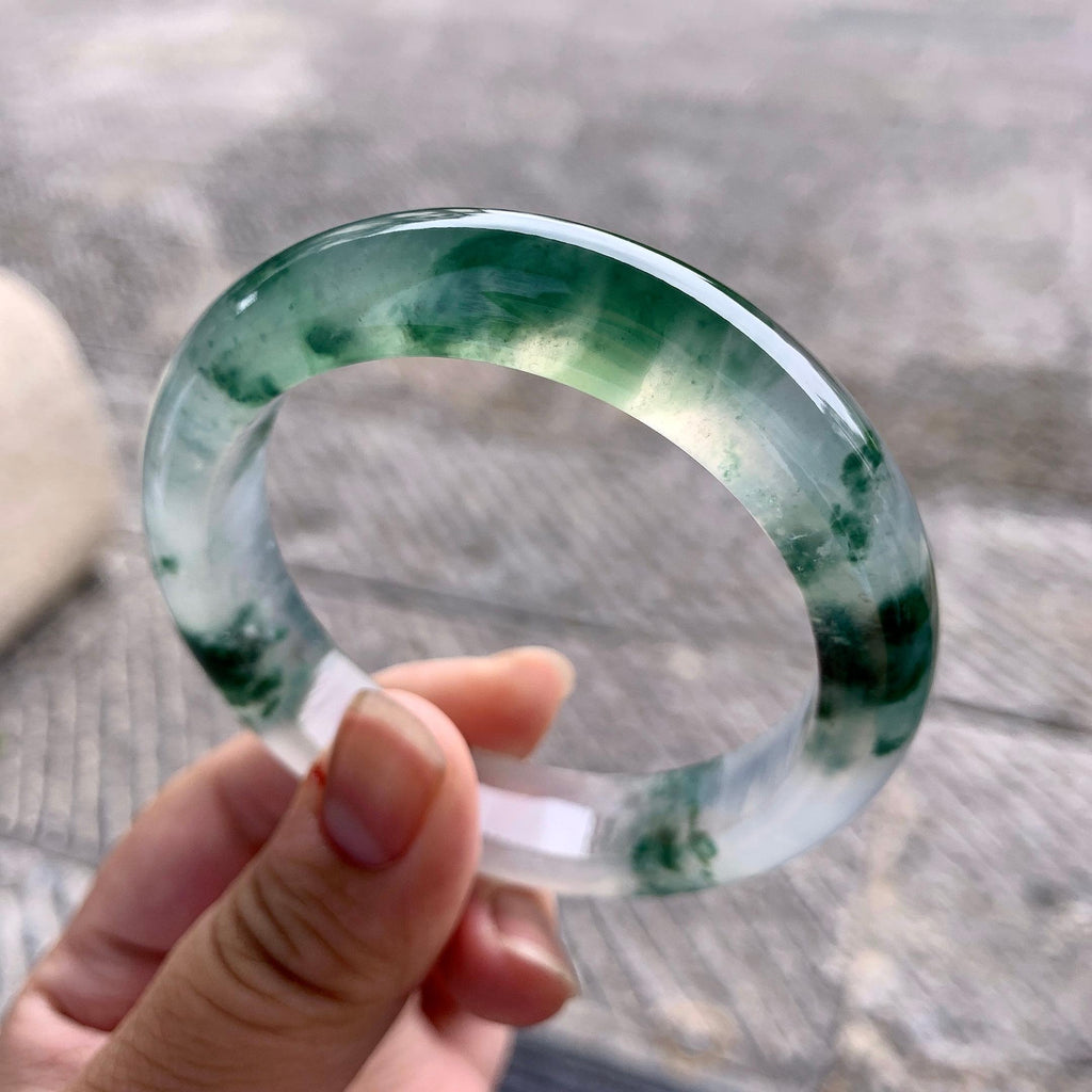 冰种飘花平安镯（56.3mm）（yc196528）