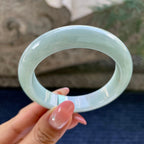 细糯种蓝底正圈平安镯54.6圈      天然缅甸A货翡翠（yc426005）