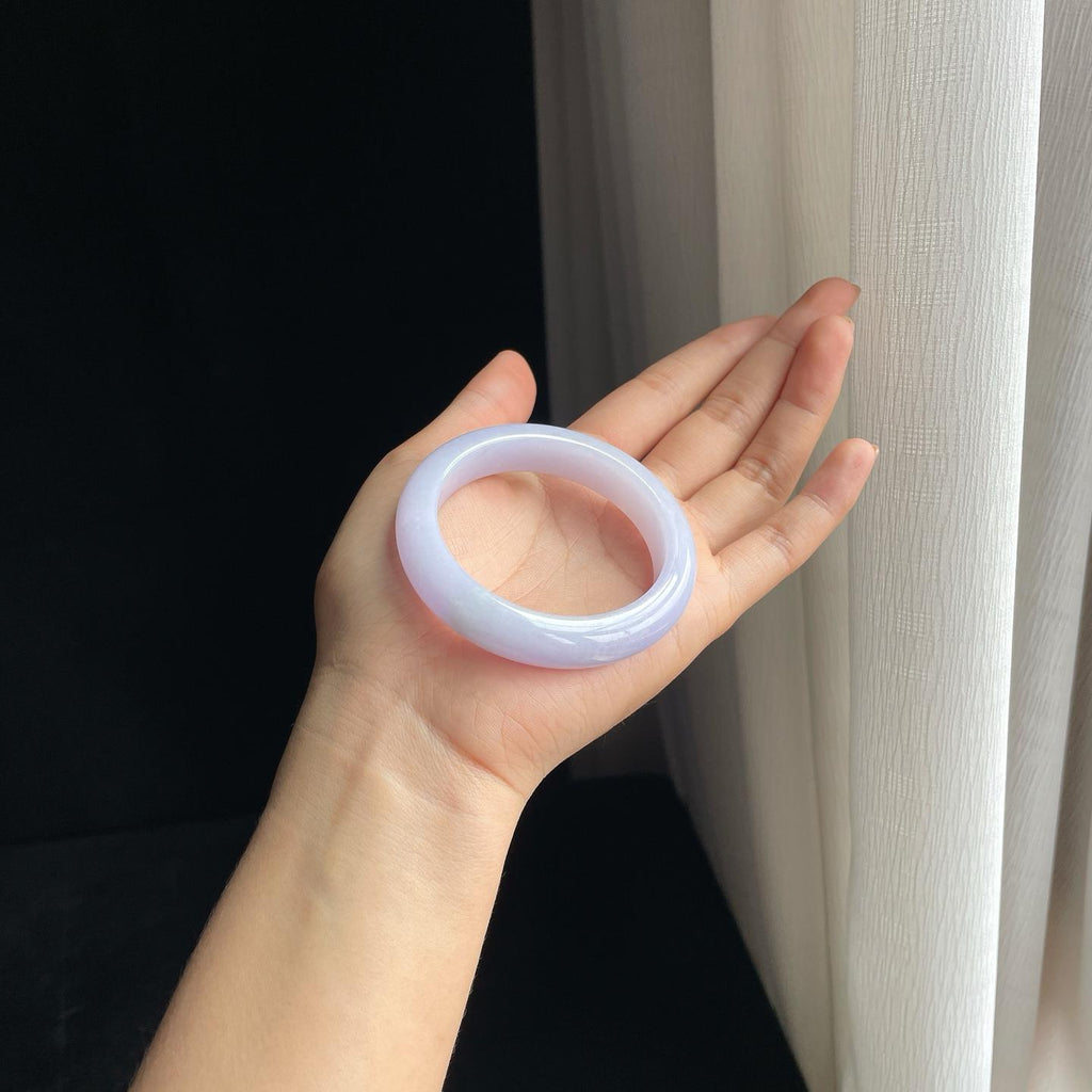 糯冰紫罗兰翡翠平安镯（52.6mm）（yc397238）
