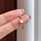 Nhẫn Ngọc Phỉ Thúy Myanmar A Tự Nhiên Đính Vàng 18k Băng Chủng Không Màu (yc450192)