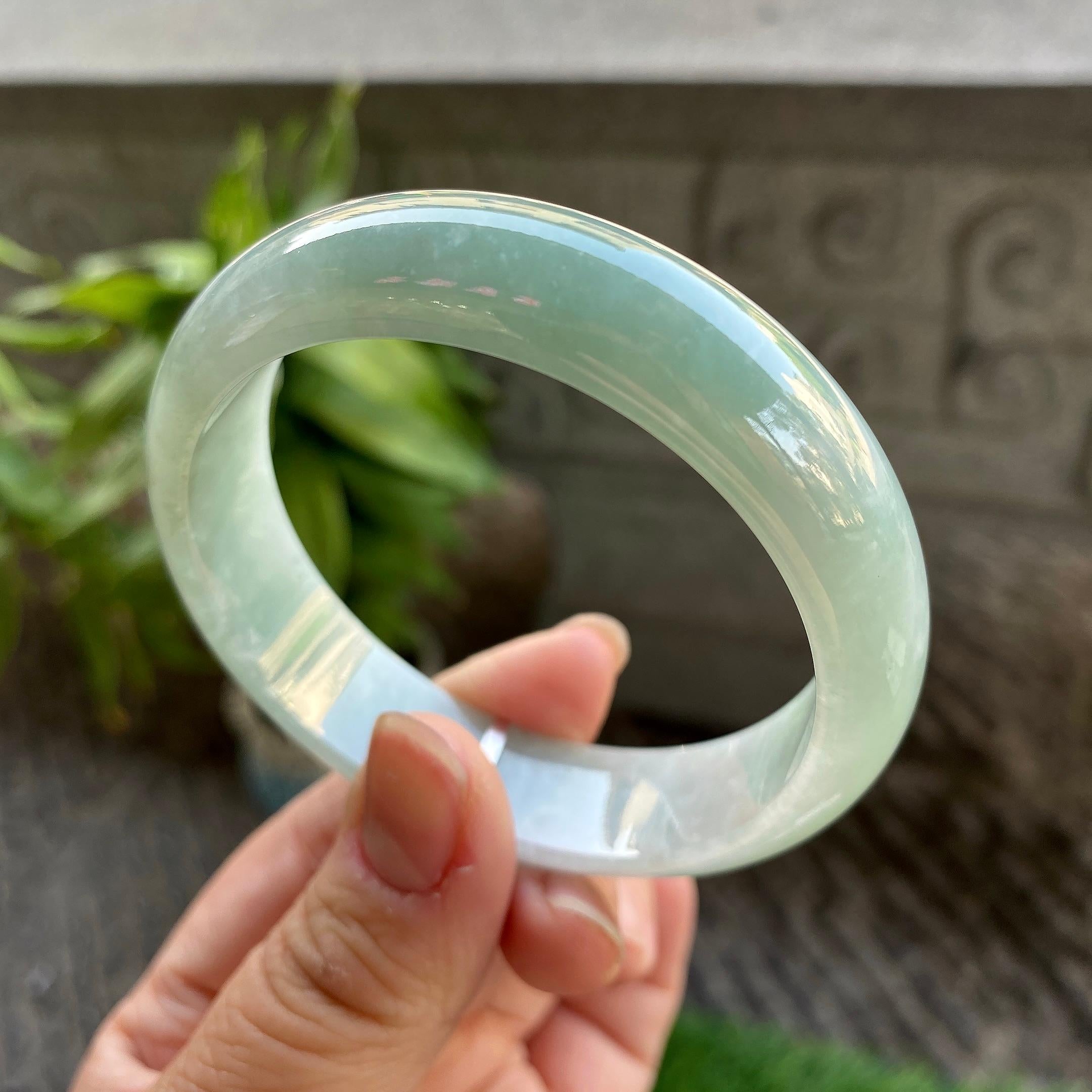 细糯种油青宽版轮胎手镯（56.3mm）（yc311874）