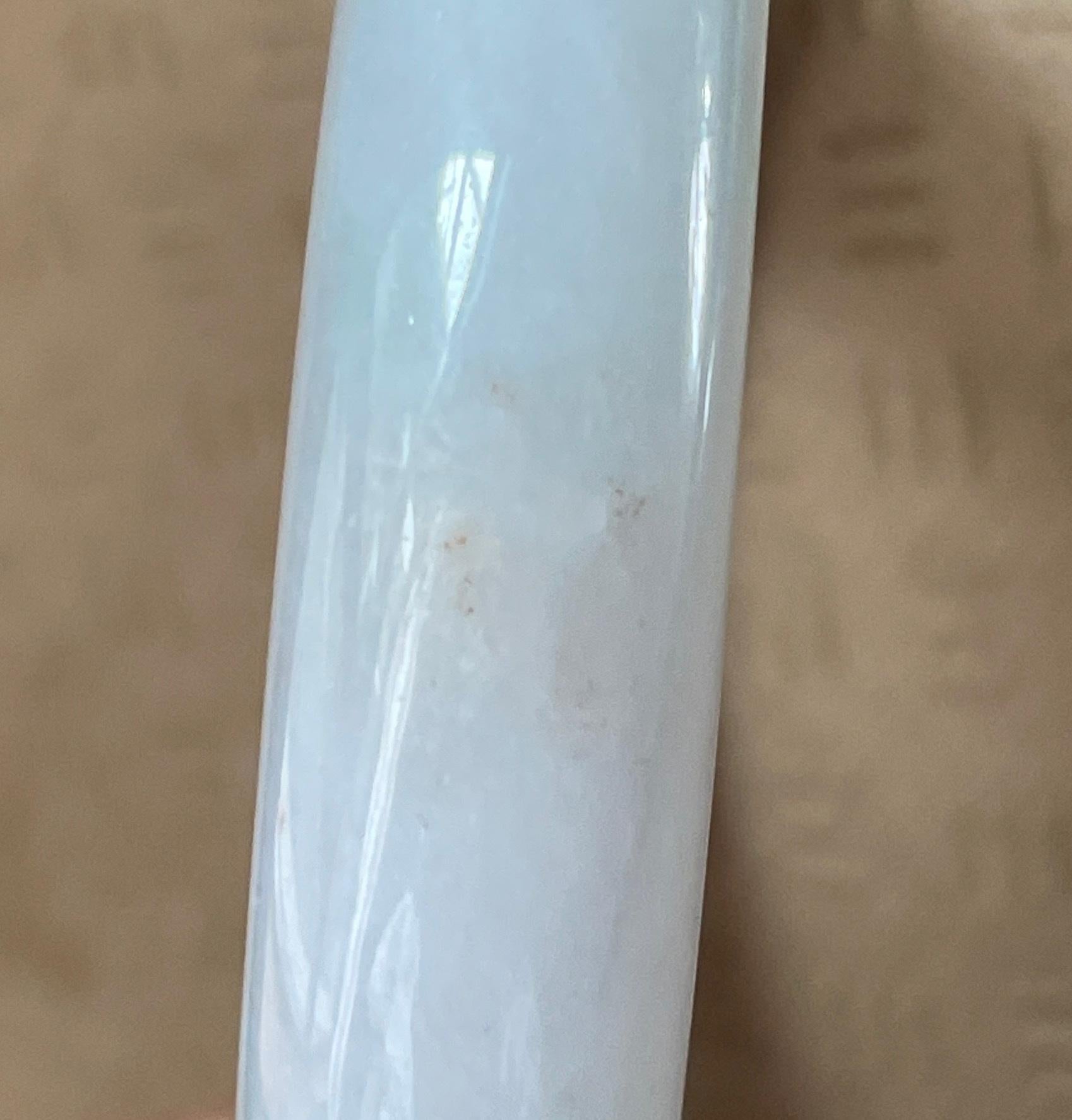 糯冰带色正圈平安镯 58圈 天然缅甸Ａ货翡翠（yc502542）