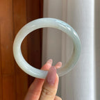 糯冰无色翡翠平安镯（62.5mm）（yc286509）