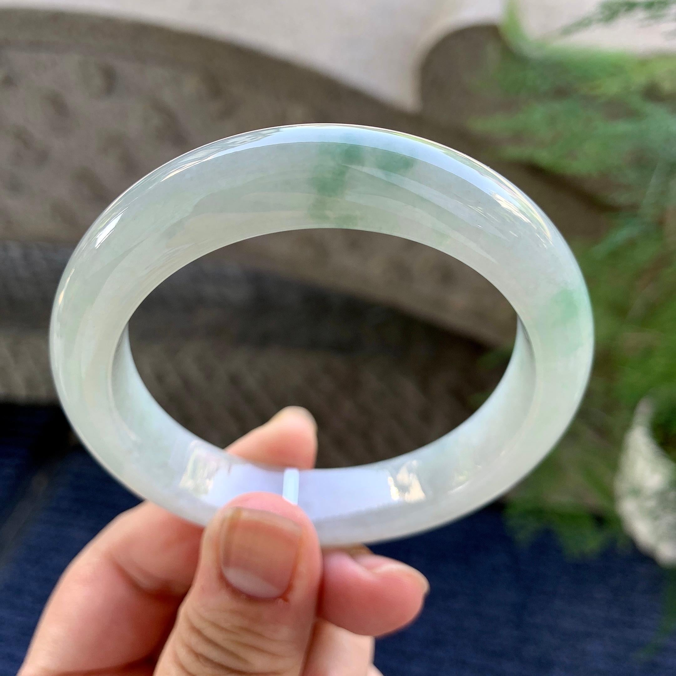 糯种飘花平安镯（55.6mm）（yc249424）