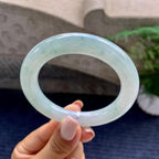 细糯种飘花圆条手镯（55.5mm）（yc223958）
