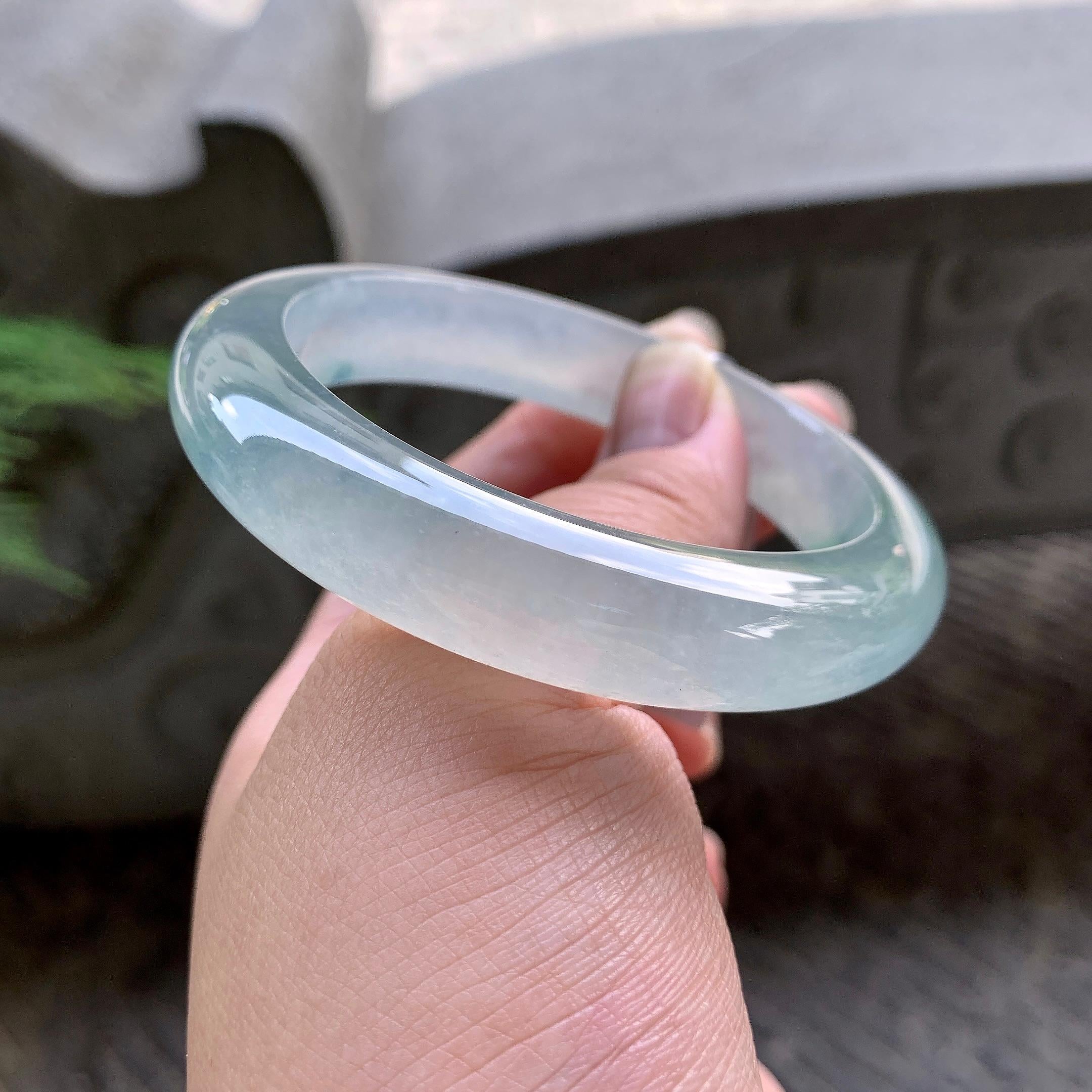 冰种淡晴底平安镯（57.3mm）（yc195426）