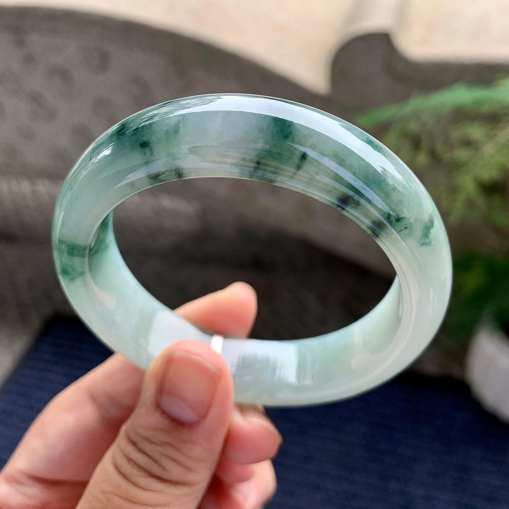 细糯种飘花宽版轮胎手镯（55.2mm）（yc228494）