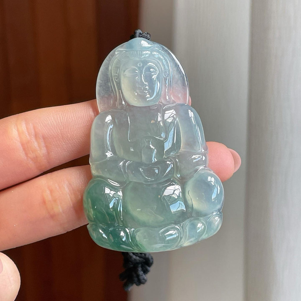 冰种飘花翡翠观音（yc322795）