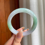 糯冰淡春底翡翠平安镯（56.3mm)（yc407454）