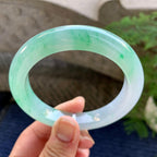 糯冰种飘花平安镯（57.2mm）（yc249468）