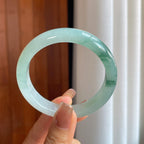 糯冰飘花翡翠平安镯（56.5mm）（yc366944）