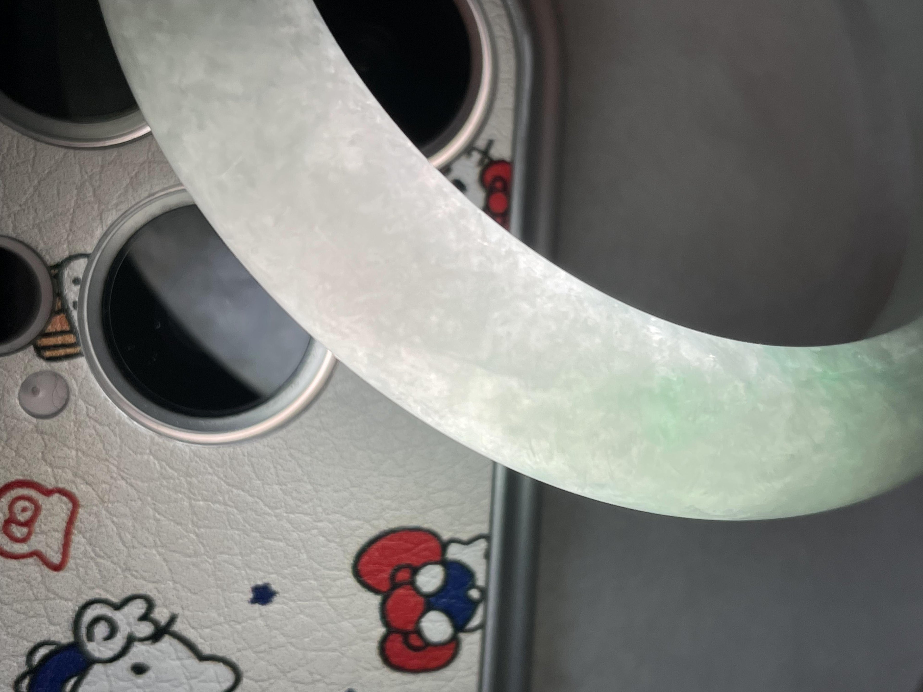 细糯种细糯种晴底正圈平安镯57圈          天然缅甸A货翡翠（yc457000）