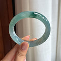 糯冰蓝晴飘花翡翠平安镯（55.8mm)（yc424280）