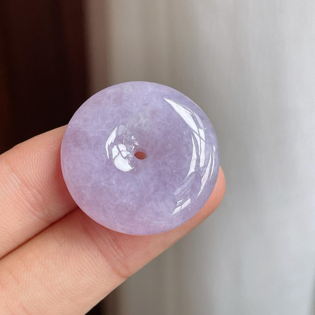 糯冰紫罗兰翡翠平安扣（yc248478）