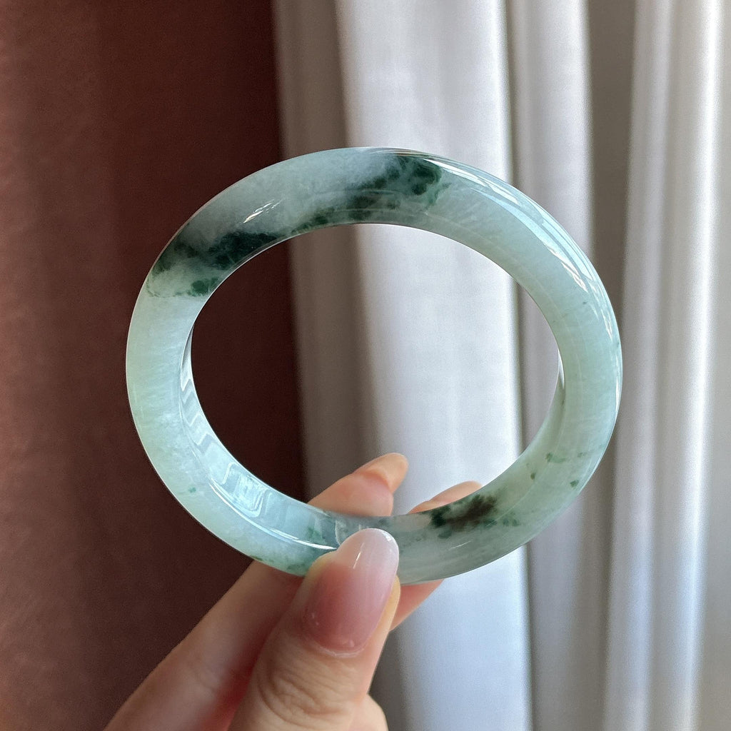 糯冰飘花正圈平安镯 56圈（yc734846）