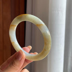 糯冰黄翡翡翠圆条(57mm)（yc415392）