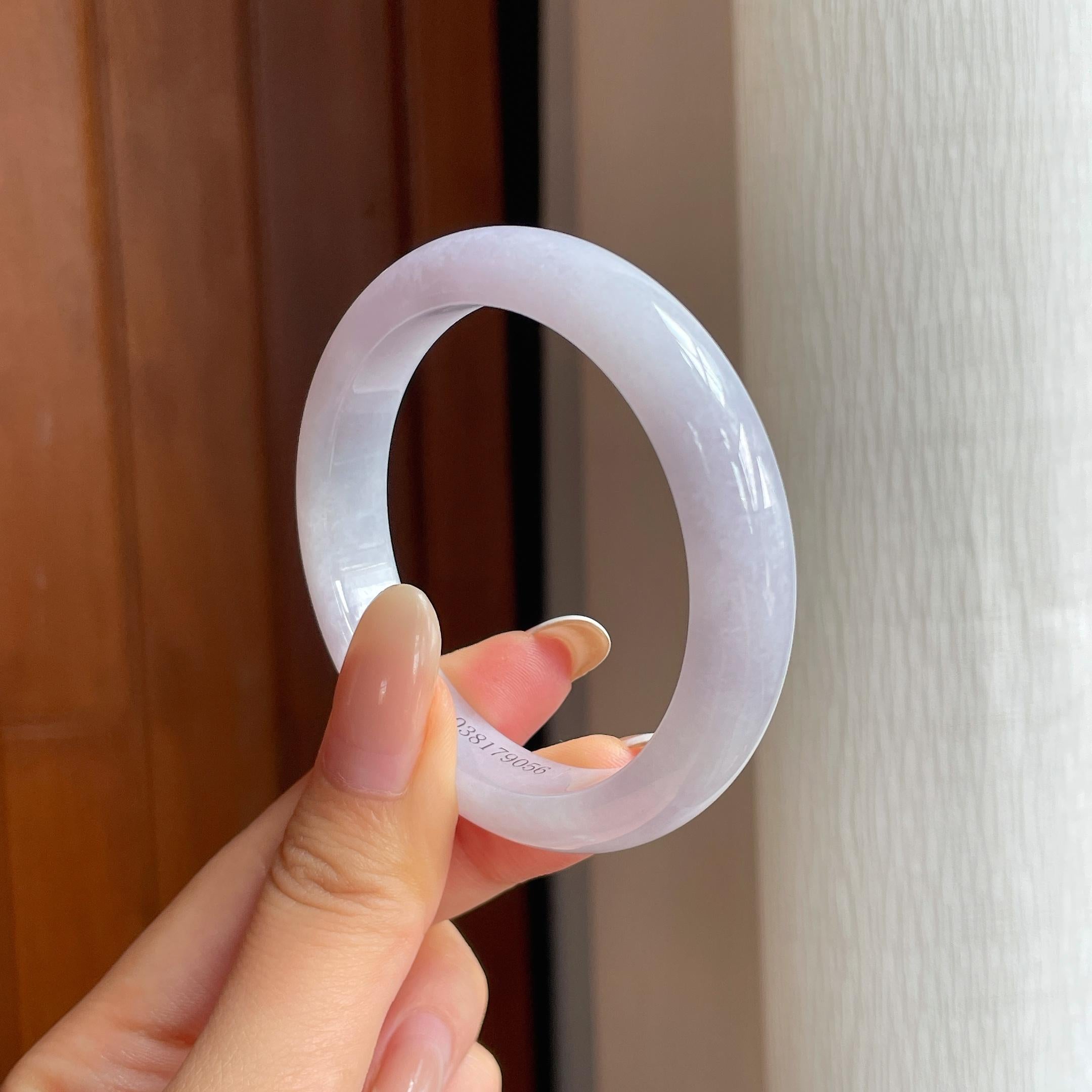 糯冰紫罗兰翡翠平安镯（51mm)（yc412171）