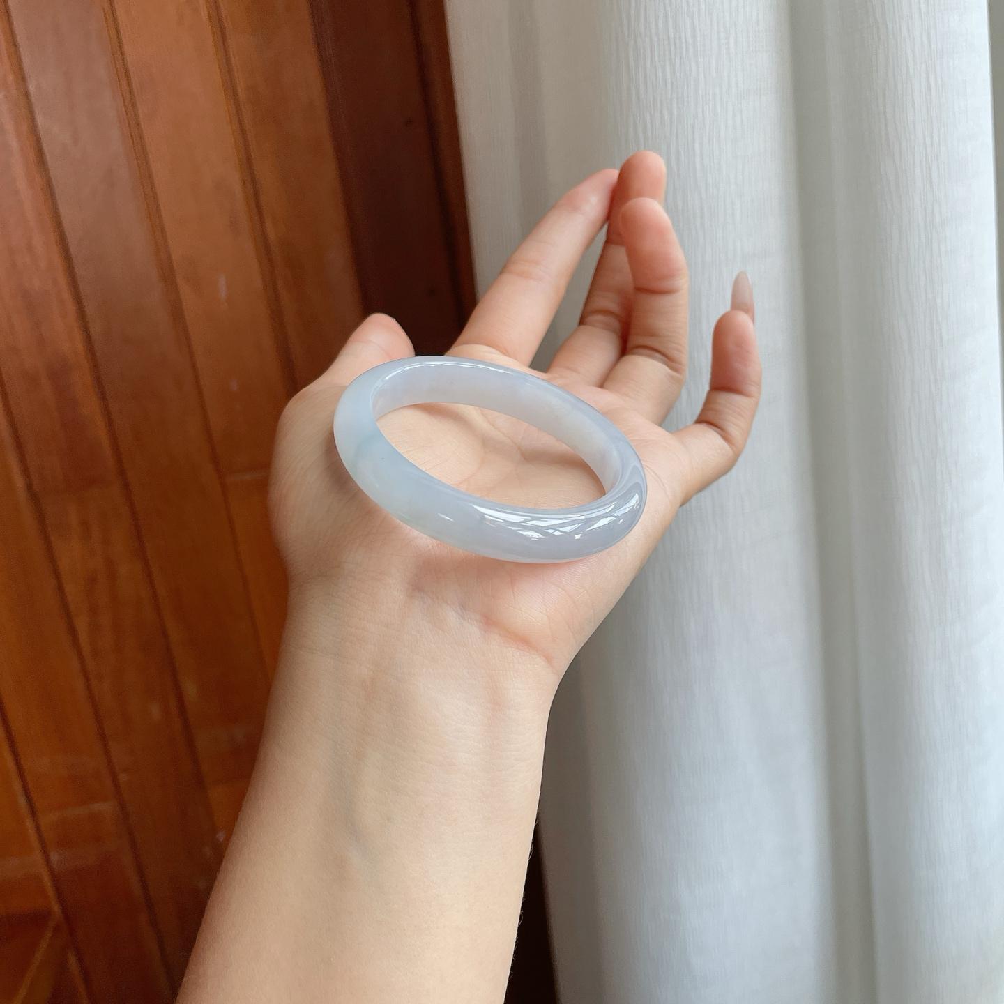 冰种飘花翡翠贵妃镯（51mm）（yc313011）