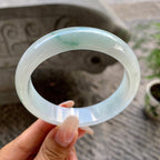 细糯种飘绿宽版轮胎手镯（60.2mm）（yc202359）