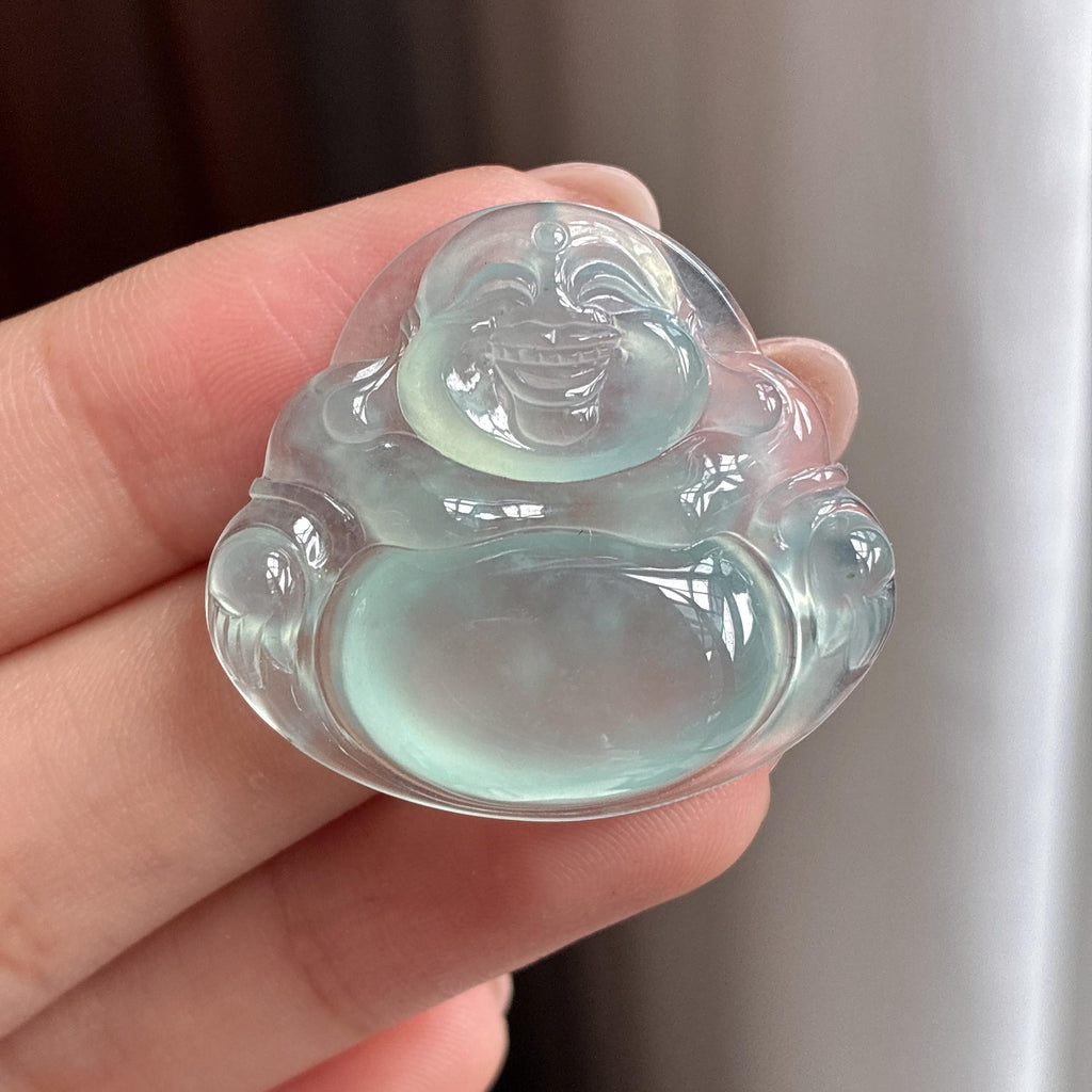 冰种晴底玉佛挂件 天然缅甸A货翡翠（yc498902）