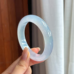 Vòng tay bình an vòng tròn chính băng chủng khởi quang xuân đới thái 54 vòng Ngọc phỉ thúy tự nhiên Myanmar hàng A (yc450801)