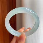 冰种晴底翡翠平安镯（56.6mm)（yc360252）