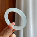 冰种白月光翡翠平安镯（54mm）（yc312901）