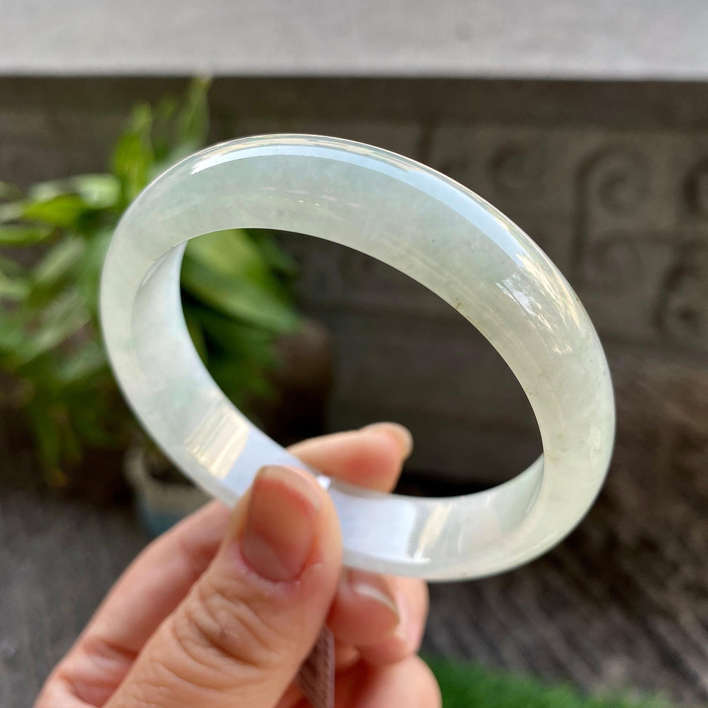 糯冰种淡晴底平安镯（57mm）（yc311879）