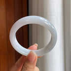 糯冰淡春底翡翠平安镯(54.7mm)（yc400241）